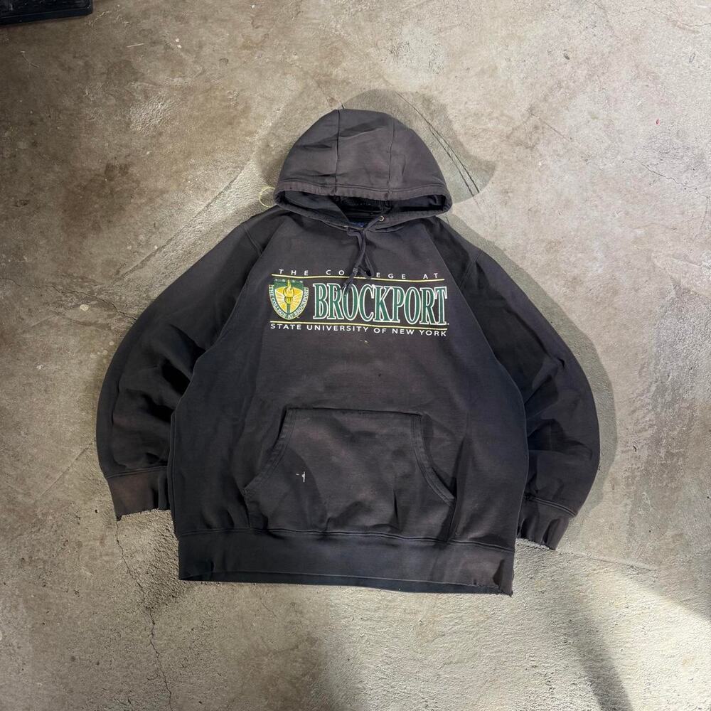 Y2K Jansport Brockport State University of New York Black Hoodie